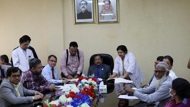 বিএসএমএমইউ'র সঙ্গে ইলেকট্রনিক ডাটা ট্র্যাকিং সার্ভিক্যাল এন্ড ব্রেস্ট ক্যান্সার বিষয়ক সমঝোতা